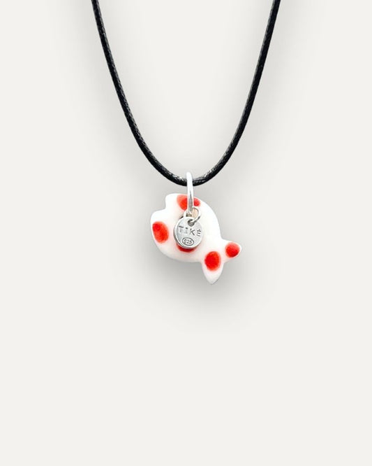 Charms - Porcellana Pesce Rosso Pallini