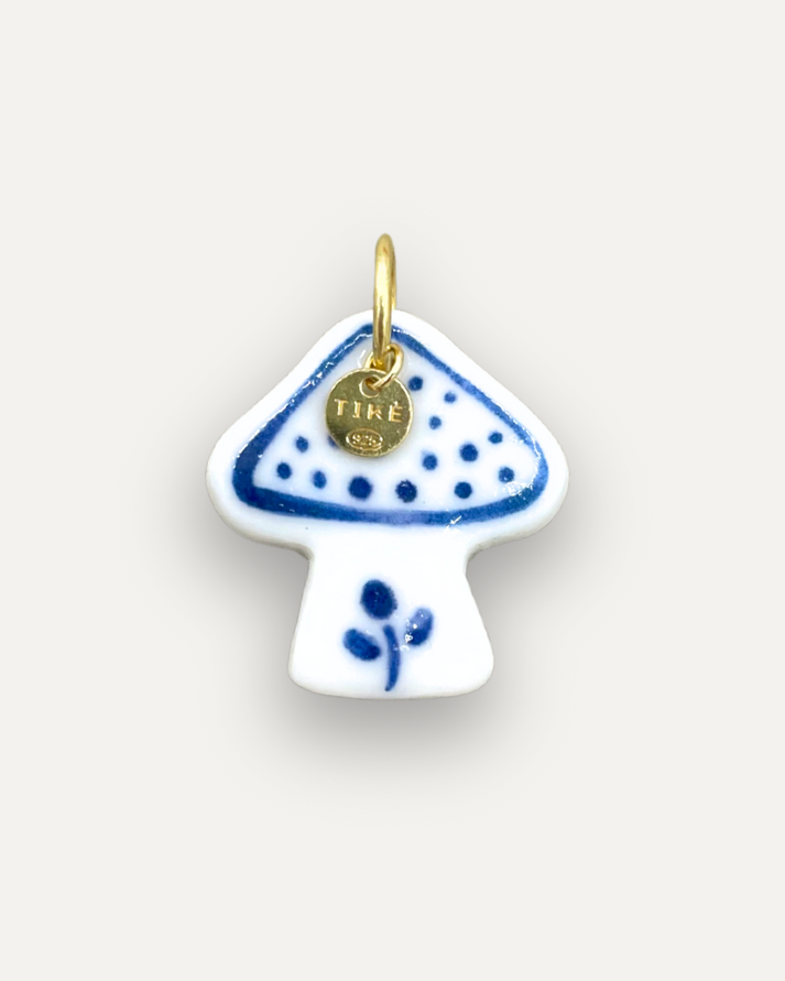 Charms - Blue sun porcelain pendant