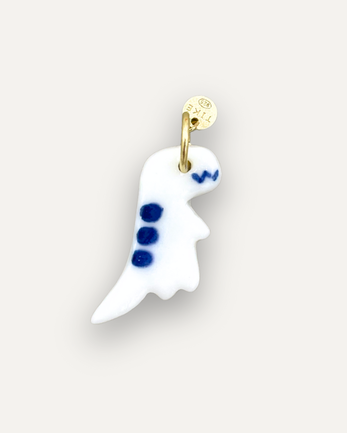 Charms - Blue sun porcelain pendant