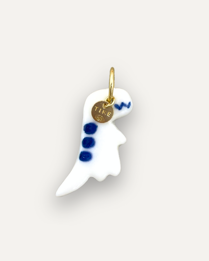 Charms - Blue sun porcelain pendant