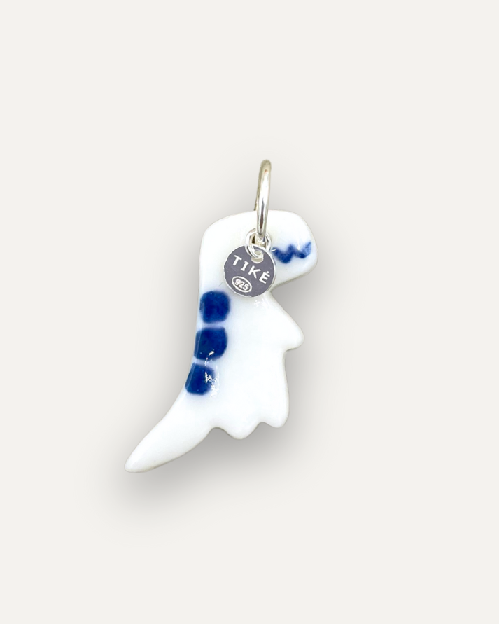 Charms - Blue sun porcelain pendant
