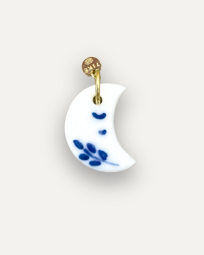 Charms - Blue sun porcelain pendant