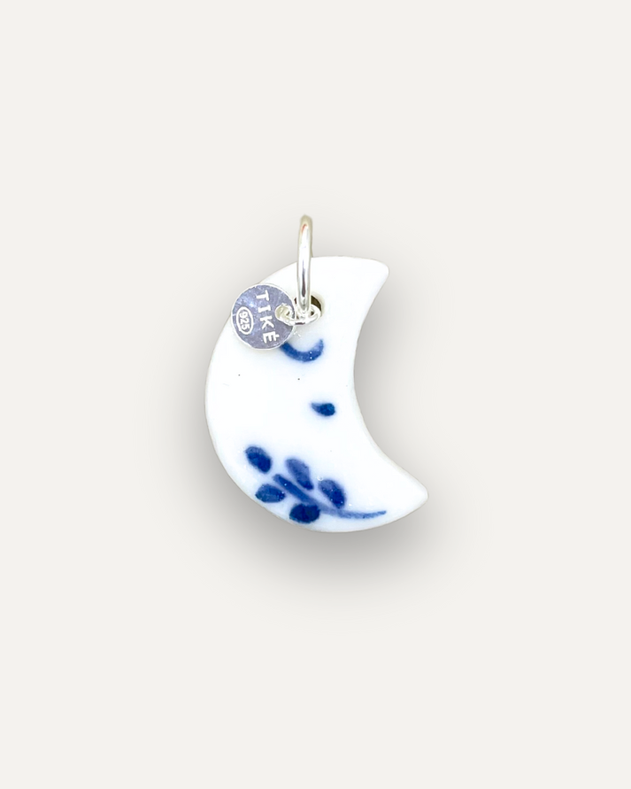 Charms - Blue sun porcelain pendant
