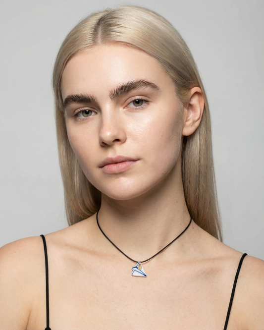 Charms - Aeroplano Blu Ciondolo in Porcellana