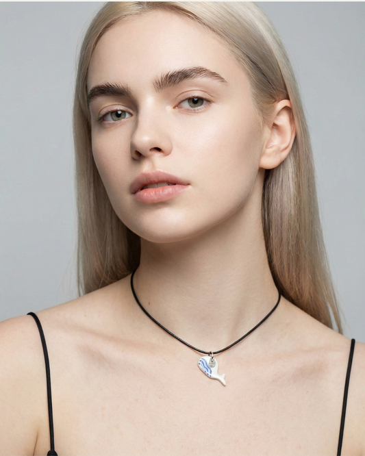 Charms - Balena Blu Ciondolo in Porcellana