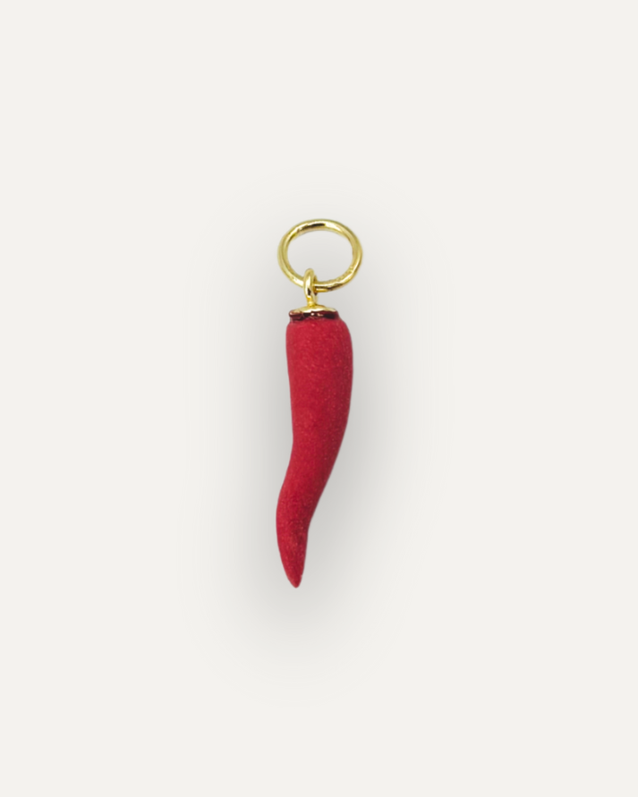 Charms - Cornino Rosso Ciondolo in Porcellana