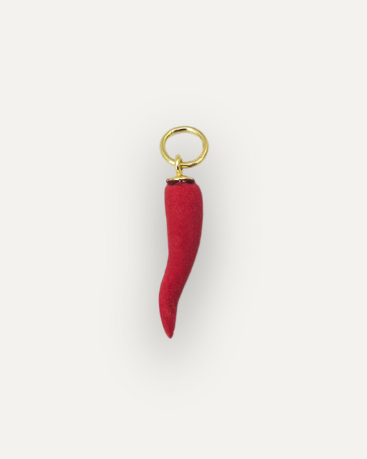 Charms - Cornino Rosso Ciondolo in Porcellana