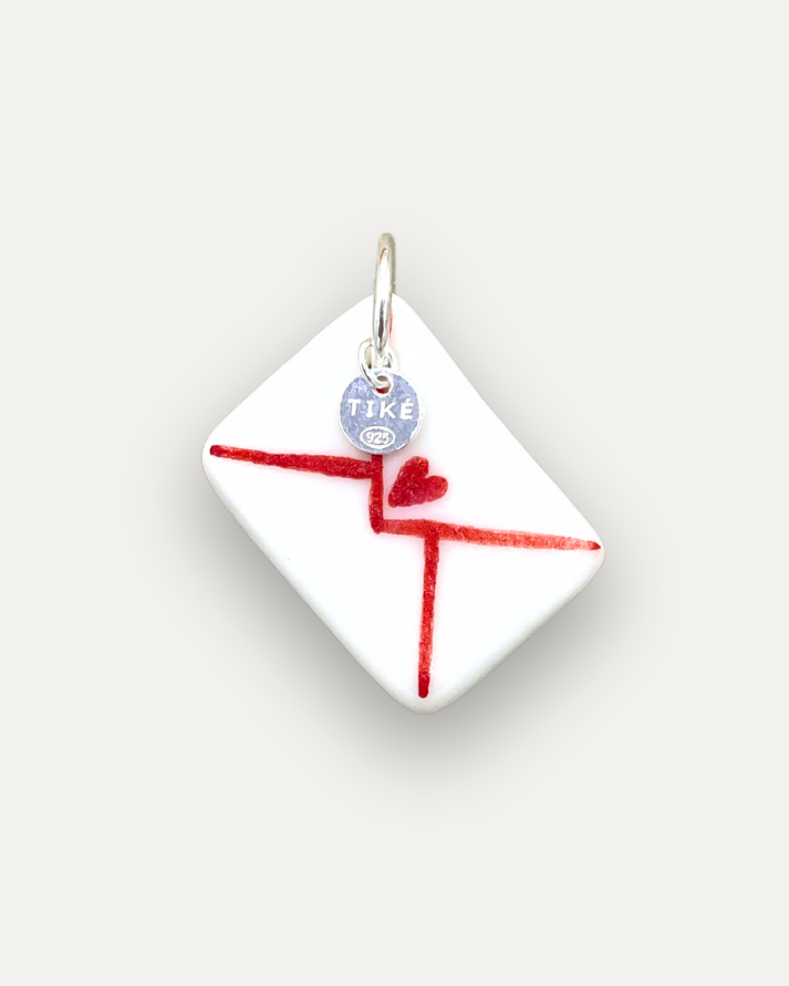 Charms - Blue sun porcelain pendant