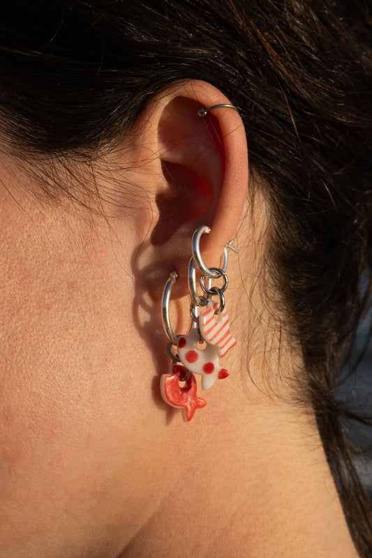 Charms - Porcellana Pesce Rosso Pallini