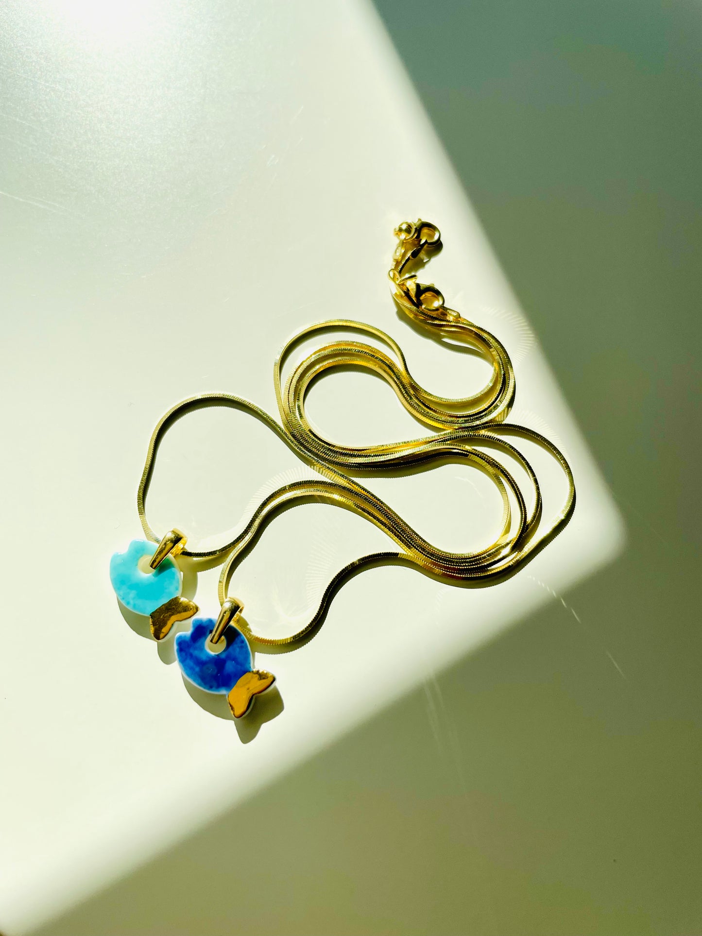 Collana Snake Pesce in Porcellana Colorato