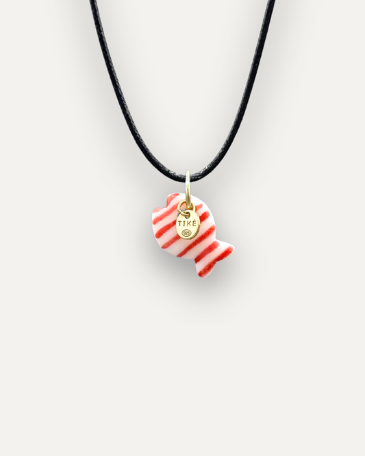 Charms - Porcellana Pesce Rosso Righe