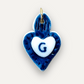 Charms - Ciondolo in Porcellana Cuore Blu - Lettera G