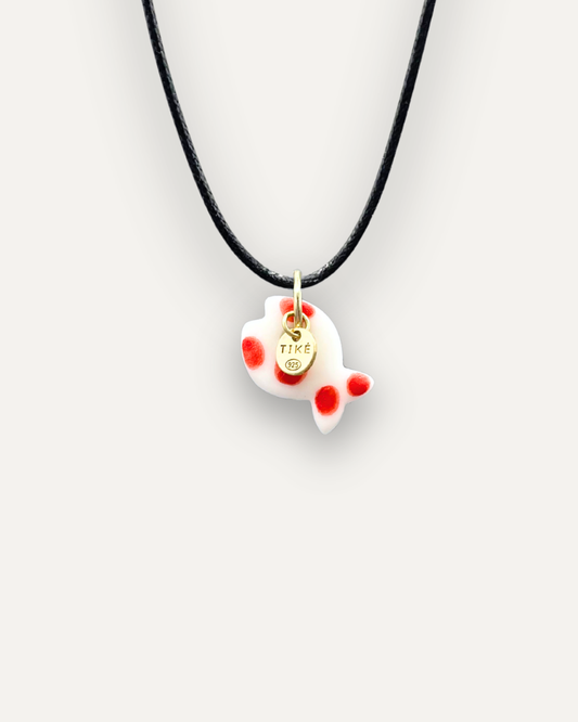 Charms - Porcellana Pesce Rosso Pallini