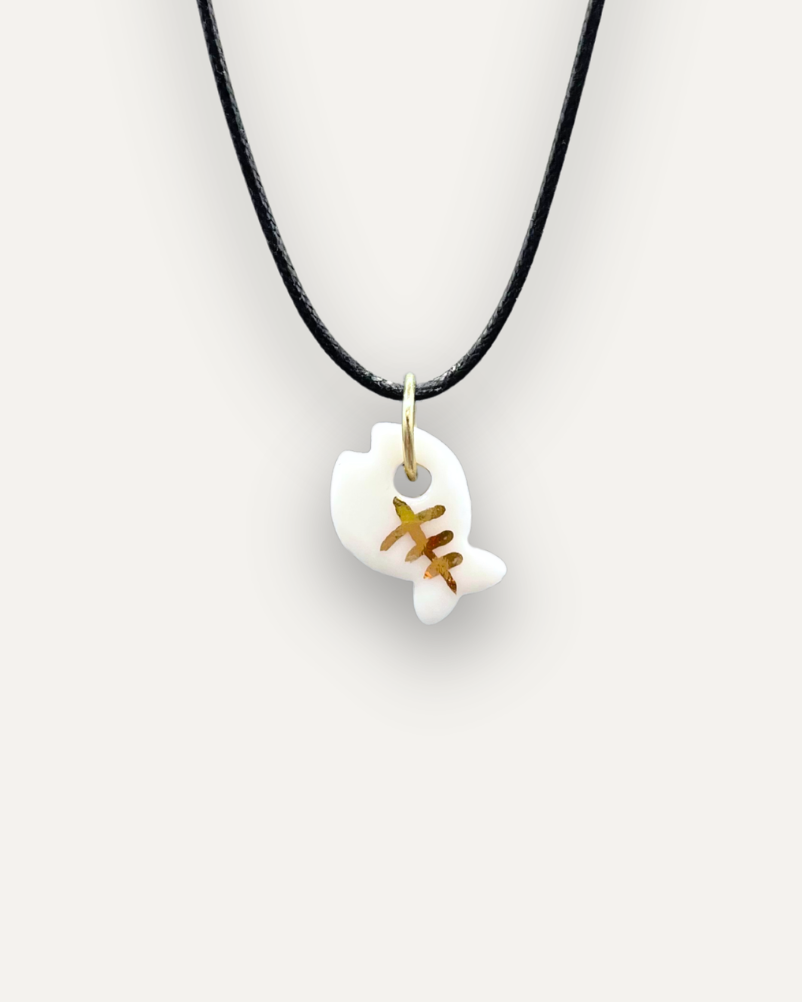 Charms - Porcellana Pesce Bianco Lisca