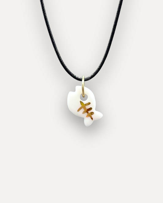 Charms - Porcellana Pesce Bianco Lisca