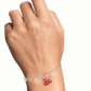 Bracciale Argento - Cuore con foglia in Porcellana