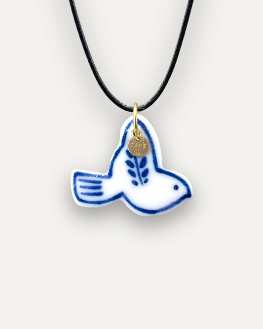 Charms - Colomba Blu Ciondolo in Porcellana