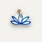 Charm - Fiore di Loto Blu ciondolo in Porcellana