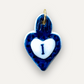 Charms - Ciondolo in Porcellana Cuore Blu - Lettera I