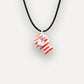 Charms - Porcellana Pesce Rosso Righe