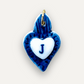 Charms - Ciondolo in Porcellana Cuore Blu - Lettera J