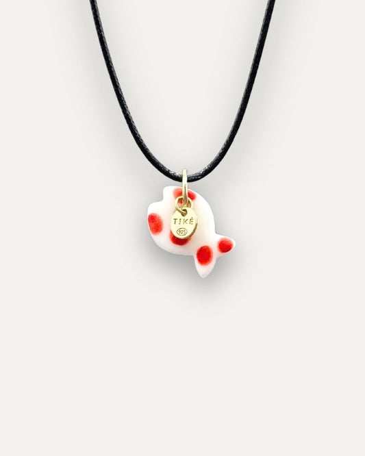 Charms - Porcellana Pesce Rosso Pallini