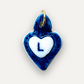 Charms - Ciondolo in Porcellana Cuore Blu - Lettera L