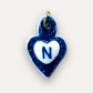 Charms - Ciondolo in Porcellana Cuore Blu - Lettera N