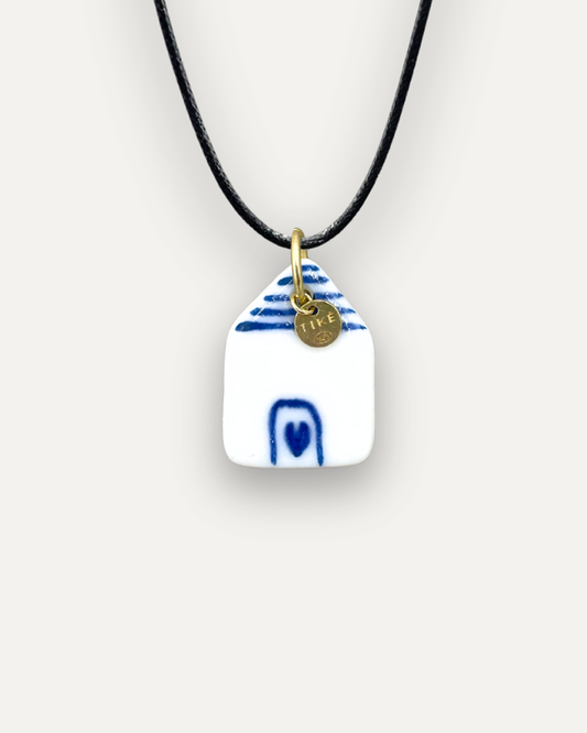 Charms - Trullo Blu Ciondolo in Porcellana