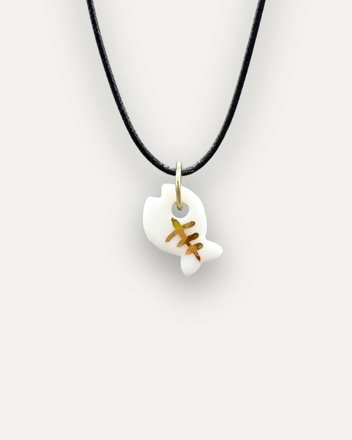 Charms - Porcellana Pesce Bianco Lisca