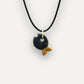 Charms - Porcellana Pesce Nero coda Oro