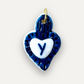 Charms - Ciondolo in Porcellana Cuore Blu - Lettera Y