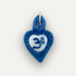 Charm - Cuore Sacro Om Blu ciondolo in Porcellana