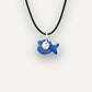 Charms - Porcellana Pesce Blu Tinta Unita