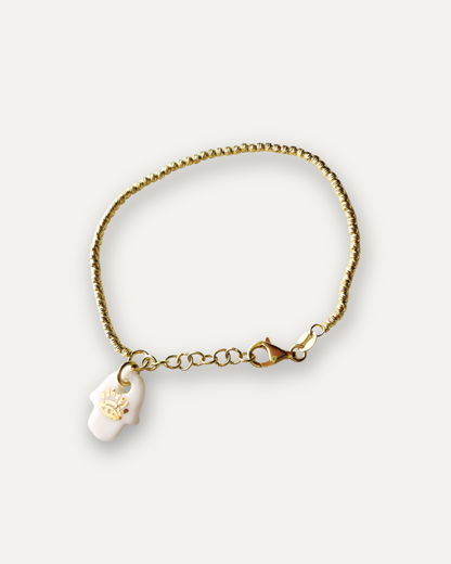 Bracciale Mano di Fatima in Porcellana Bianca