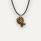 Charms - Porcellana Pesce Nero Righe