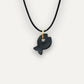 Charms - Porcellana Pesce Nero Righe