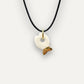 Charms - Porcellana Pesce Bianco coda Oro