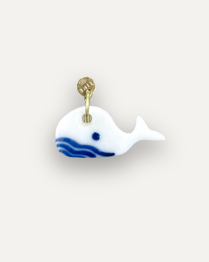 Charms - Balena Blu Ciondolo in Porcellana