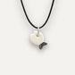 Charms - Porcellana Pesce Bianco coda Platino