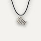 Charms - Porcellana Pesce Platino Righe