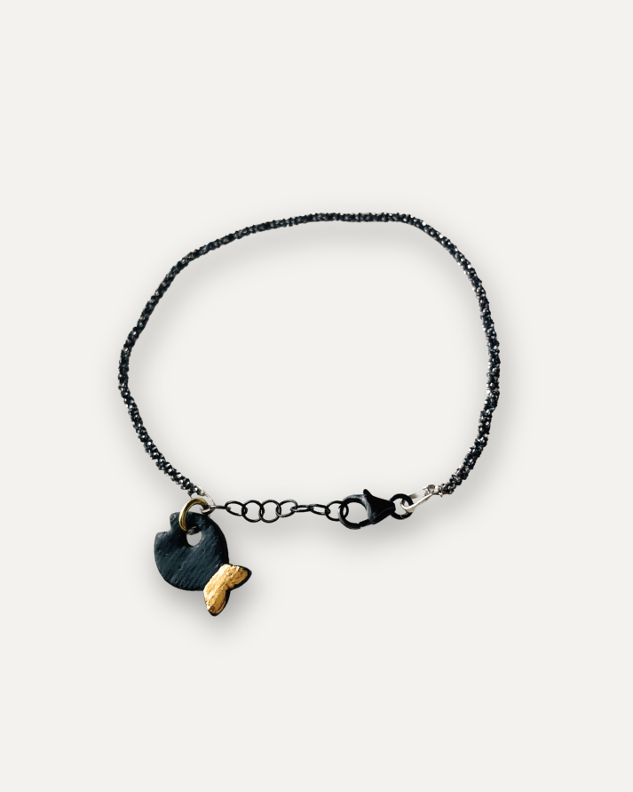 Bracciale Pesce in Porcellana Nera