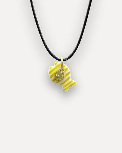 Charms - Porcellana Pesce Verde Righe