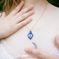 Charm - Cuore Sacro Om Blu ciondolo in Porcellana