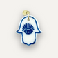 Charm - Mano di Fatima Grande Blu ciondolo in Porcellana
