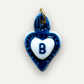 Charms - Ciondolo in Porcellana Cuore Blu - Lettera B