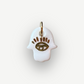 Charms - Ciondolo in Porcellana Mano di Fatima Piccolo Bianco