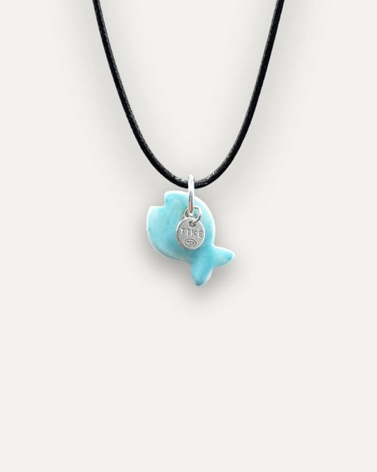 Charms - Porcellana Pesce Turchese Tinta Unita