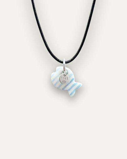 Charms - Porcellana Pesce Azzurro Melange Righe