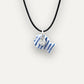 Charms - Porcellana Pesce Blu Righe